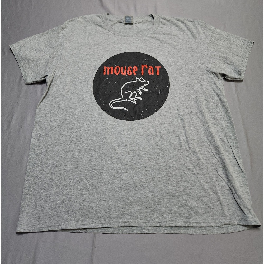 Parks and Recreation Mouse Rat T-Shirt Mens XL Gray Delta Ringspun Graphic Tee